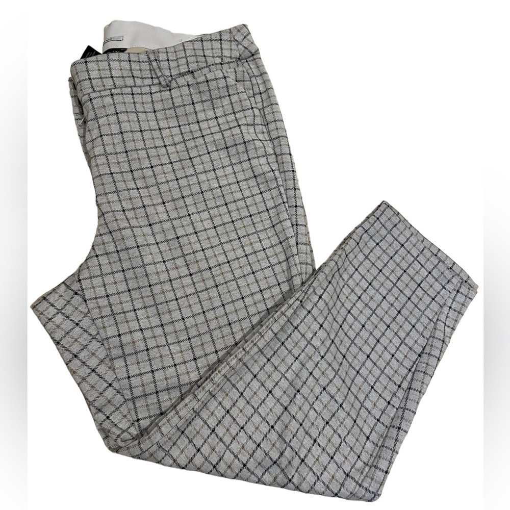 Lane Bryant Plus Size Plaid Tartan Allie Stretch High Rise Ankle Business Pant